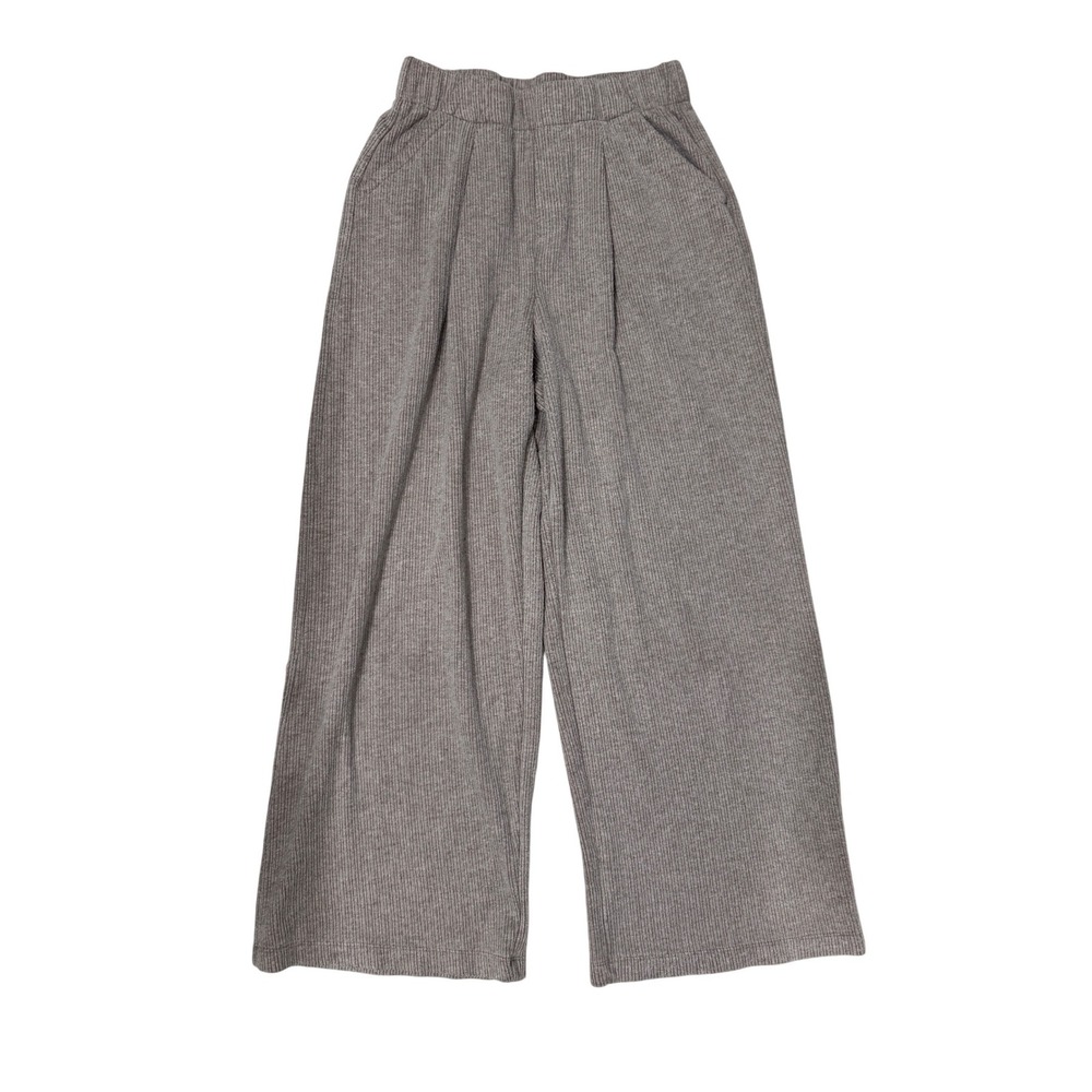 Halara Ribbed High Waisted Pocket Wide Leg Casual Pants Size Small